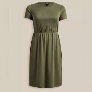 Torrid size 2 At The Knee Slub Rib Slit T-Shirt Dress